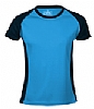Camiseta Tecnica Mujer Sport - Color Negro/Acqua
